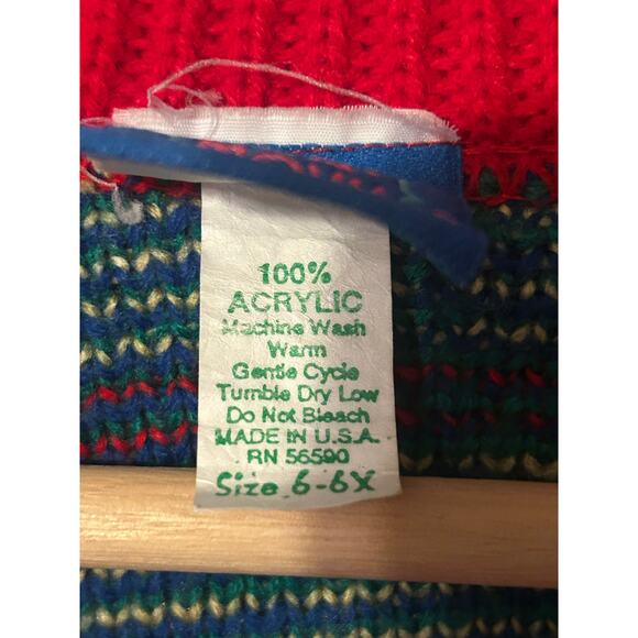 Vintage Kids size 6X New Moves Christmas/Holiday Sweater unisex - Picture 4 of 10